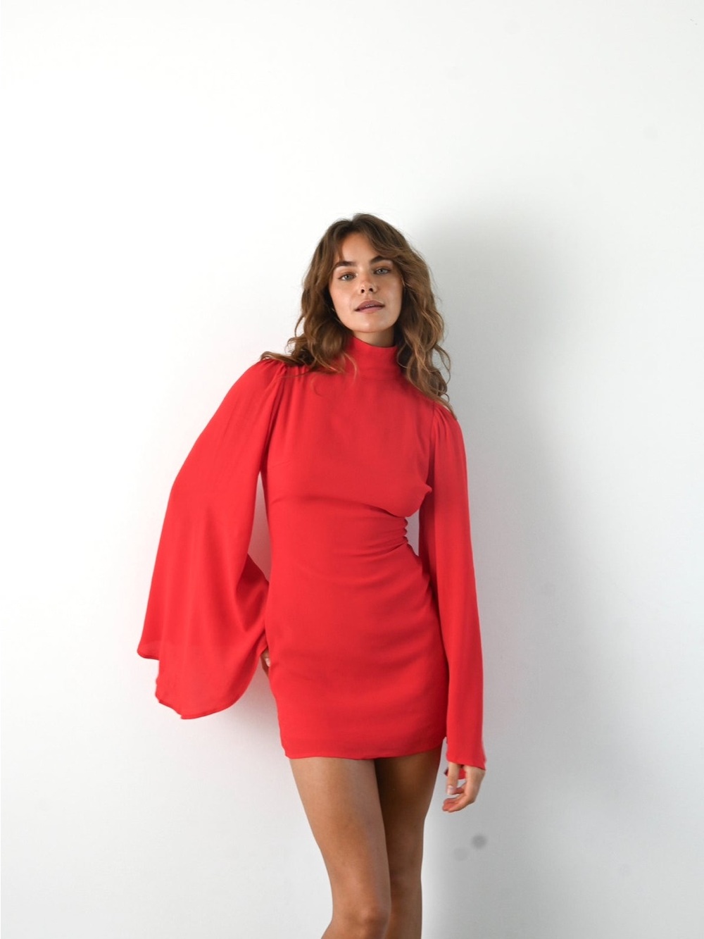 YLLW Yellow the Label Raya Red Dress Large Mini